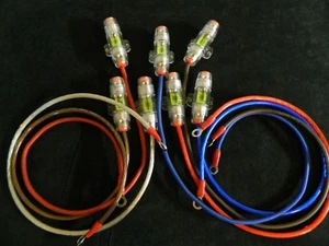 CABLE CALIBRE 8 2 PIES MINI ANL SOPORTE 60 AMP FUSIBLE 5/16 ANILLOS TERMINALES ALIMENTACIÓN AWG - Imagen 1 de 10