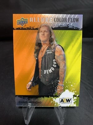 Chris Jericho Upper Deck AEW Allure 2022 Color Flow Orange Yellow - Image 1 of 2
