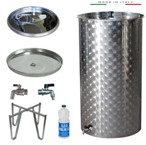 BOTTE CONTENITORE PER VINO / OLIO PER ALIMENTI IN ACCIAIO INOX 18/10 BELVIVERE - Foto 1 di 9