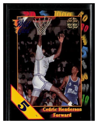 1991-92 Wild Card 5 Stripe #87 Cedric Henderson - Image 1 of 2