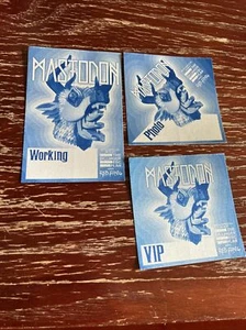 Mastodon -The Dillinger Escape Plan -Red Fang( 3 Unused Blue Work Passes) - Picture 1 of 5