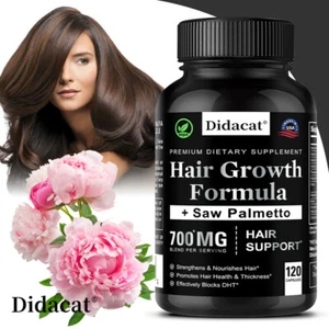 Bloqueador DHT de palma enana americana | Vitaminas capilares para el crecimiento del cabello para hombres y mujeres - Imagen 1 de 13