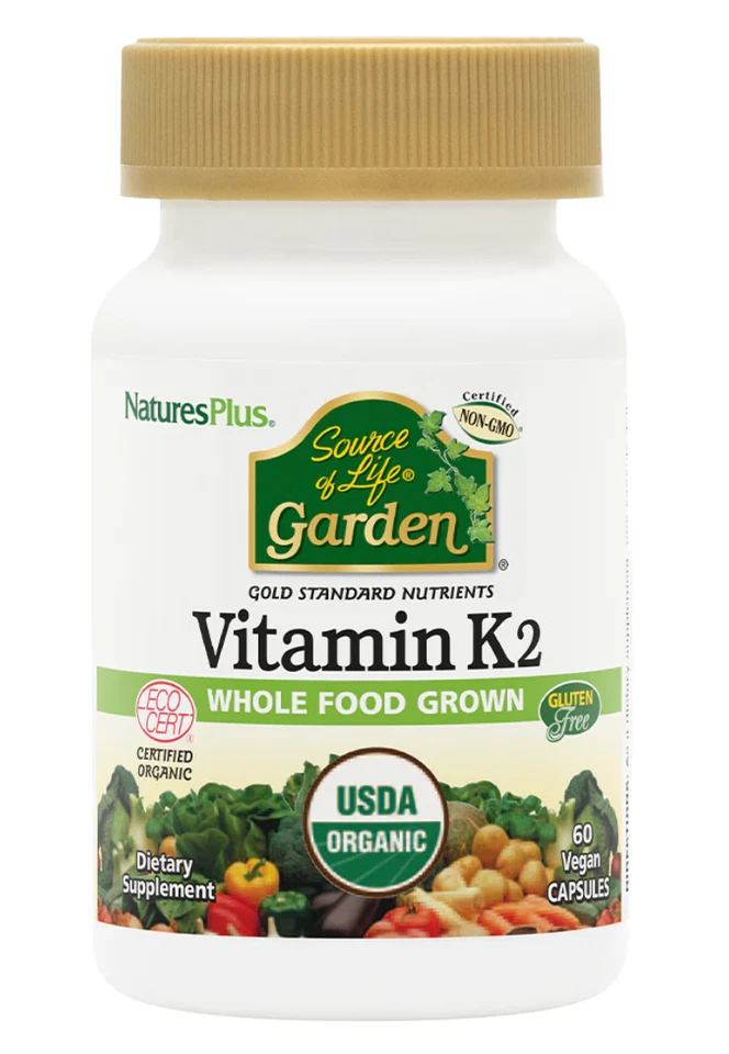 NATURE'S PLUS Source of Life Garden Vitamina K2 120 mcg - 60 Cápsulas - Imagem 1 de 1