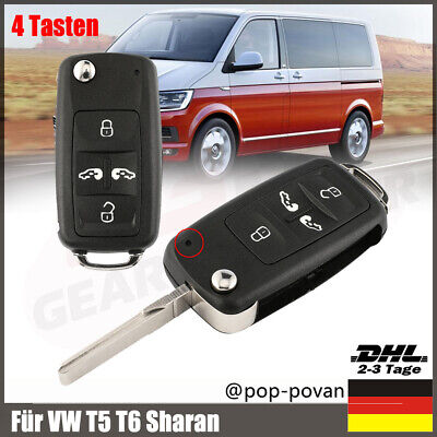 2x Klappschlüssel Fernbedienung Gehäuse Für VW T5 T6 Sharan No Batterie Ersatz  • 12.19€