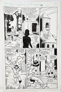 Arte cómico original 1998 de Marvel Comics número 10 King Arthur Ron Lim Al Milgrom - Imagen 1 de 7