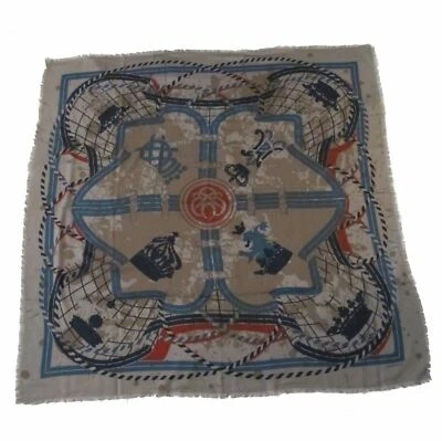 AUTH HERMES  FRINGE CASHMERE SILK SHAWL - ETOUPE HERMES-PARIS BNIB - Image 1 of 4