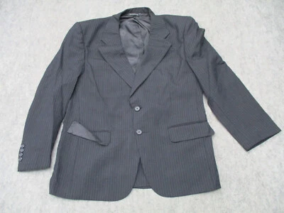 Куртка мужская Burberrys Blazer большая черная в тонкую полоску пальто для взрослых чистая шерсть * - Изображение 1 из 4