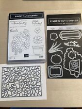 Stampin' Up! SIMPLY SUCCLENTS stamps set and POTTED SUCCULENTS dies