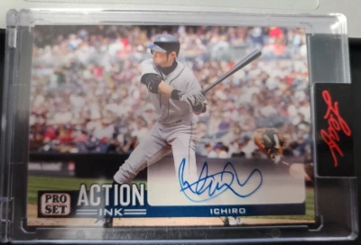 /5 Ichiro Suzuki 2022 Leaf Pro Set Sports Action Ink Auto Navy Blue #AI-I1 - Image 1 of 2