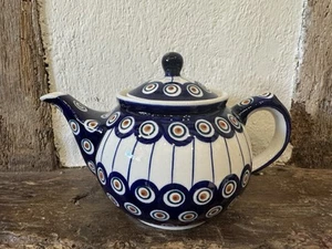 Teapot 0.7L Handmade Polish pottery Boleslawiec - Picture 1 of 3