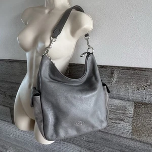 Coach Pennie Shoulder Bag – Grey Pebbled Leather & Suede - Picture 1 of 17