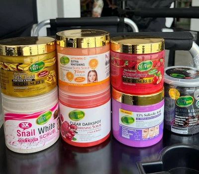 Veet Gold Extra lightening Face&Body Skin Whitening Scrub (ONE PIECE)