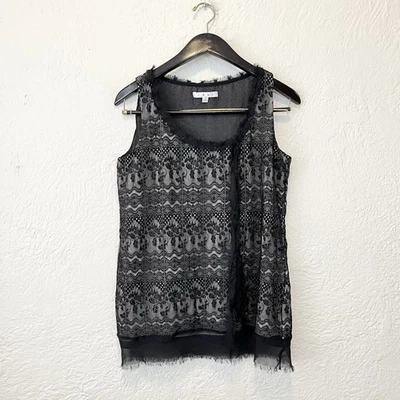 Blusa Cabi Top Negro Ilusión Encaje Pequeña S Foto 1 de 4