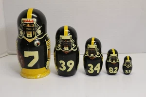 Pittsburgh Steelers NFL Roethlisberger handbemalte Holzpuppe - Bild 1 von 9