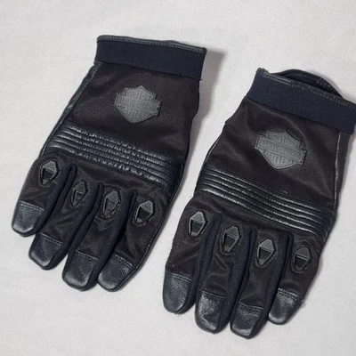 Hombres HARLEY DAVIDSON Tailgater Dedo Completo Cuero Piel de Cabra Guantes Negro 2XL Foto 1 de 4