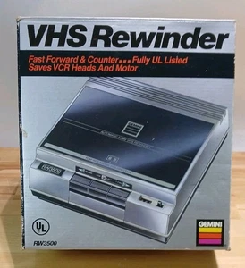Gemini Automatic VHS Rewinder / Fast Forward & Counter…Way RW3500 New in Box - Picture 1 of 10