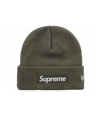 Supreme FW25 New Era Box Logo Beanie Light Olive New In Bag IN HAND Ships Fast! - Image 1 of 2