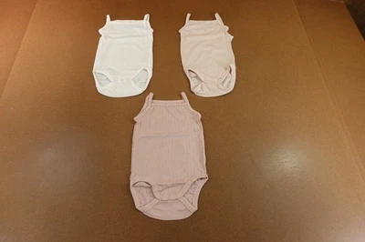 H&M Bebé Talla 18 Meses Multicolor Algodón Jersey Sin Mangas Body Paquete de 3 Nuevos con Etiquetas Foto 1 de 4