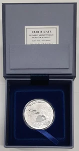 Hungary .999 Silver Medal Sights of Budapest Hosok Tere Gem Proof in OGP w/COA - Picture 1 of 5