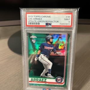 2019 Topps Chrome Update Green Refractor 84/99 Luis Arraez #45 PSA 9 Rookie RC