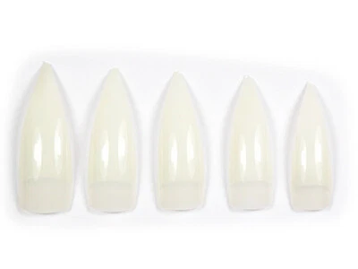 500 Design Tips STILETTO in NATUR mit KLEBEFLÄCHE NT-80