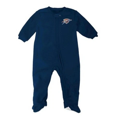 Oklahoma City Thunder Baby Boys' Team Logo WARM Sleeper PJS Pajamas 6-9 M Blue Cover