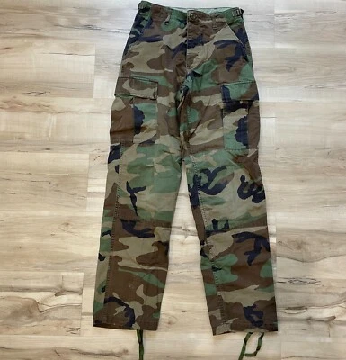 1990's Army Camouflage Vintage Cargo Pant size X-Small 27"W Military Combat #18 - Image 1 of 4