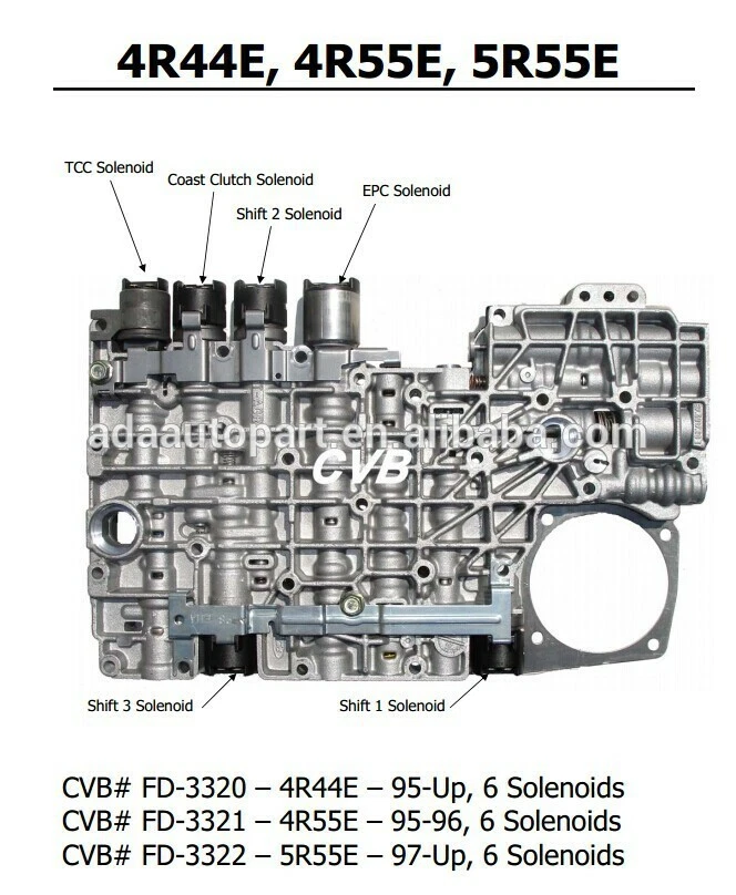 5R55E 4R44E 4R55E Valve Body w/ 6 Solenoids 95 up Ford Explorer 4.0L  - Image 1 of 1