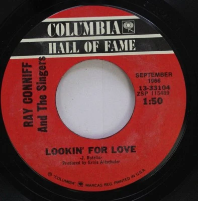 Pop 45 Ray Conniff And The Singers - Lookin' For Love / Somewhere My Love On Col - Image 1 of 2