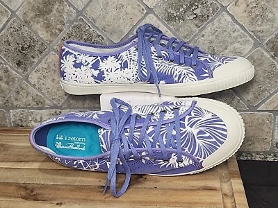 Tretorn Seksti Primavera Floral Púrpura Iris Clásico Lona Tenis 10 M Foto 1 de 4