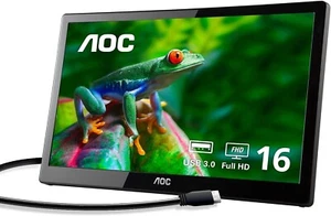 AOC IPS Portable Monitor Full HD 1920x1080 156 powered - Picture 1 of 12
