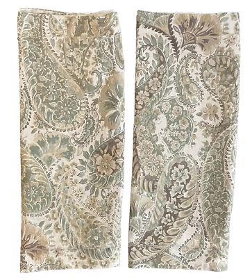 Пара Harbor House King Paisley Цветочная Подушка Sham Зеленый Натуральный Современный Фермерский Дом - Изображение 1 из 4