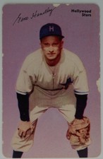 1953 Mother's Cookies Pacific Coast League PCL #21 Gene Handley Hollywood Stars