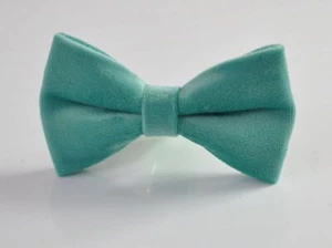 Sage Green Velvet Bow tie Bowtie for Men / Youth / Kids Boys infant Toddler - Picture 1 of 4