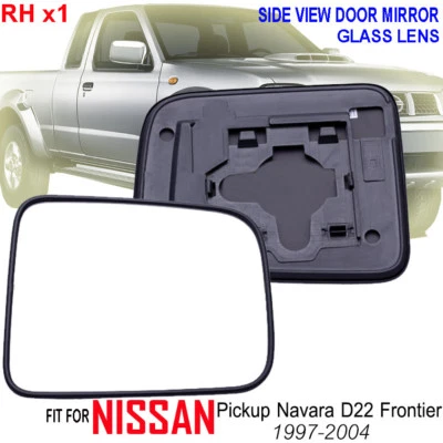 1997-2004 N/S Pickup Navara D22 Frontier Side View Door Mirror Glass Lens Right Foto 1 de 3