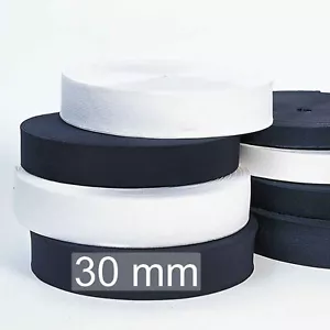 30 mm élastique souple couture plat 3 cm de large blanc ou noir tarif dégressif - Imagen 1 de 4