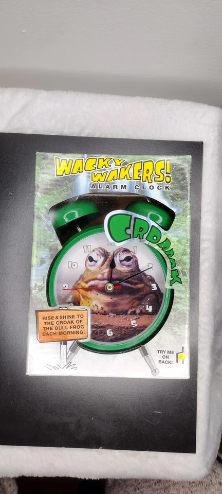 New Wacky Wakers Bull Frog Alarm Clock Croaks New Old Stock Wacky Animal Clock - Image 1 of 4