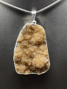 Common Citrine Druzy SP PENDANT Handcrafted Quality Durable L6 - Picture 1 of 7