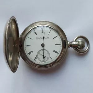 Antique 1910 Elgin Grade 309 Model 4 18s 7j Pocket Watch Coin Silver Hunter Case - Picture 1 of 12