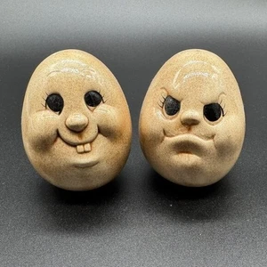 Vintage 1997 Ceramic Anthropomorphic Potatoes Salt and Pepper Shakers Kitsch - Picture 1 of 6