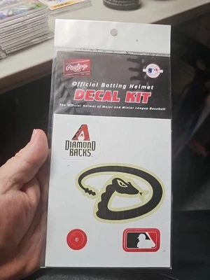 Vintage ARIZONA DIAMONDBACKS RAWLINGS Batting Helmet DECAL KIT NEW Old Stock NIB - Image 1 of 4