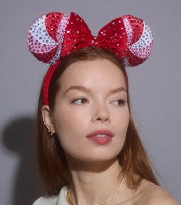 Diadema BaubleBar 2025 Disney Minnie Mouse vacaciones orejas de menta Foto 1 de 4