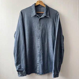 Lululemon Shirt Mens M/L? Commission Oxford Button Up Smart Tech Denim Indigo - Picture 1 of 15
