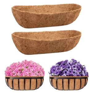 Riare 2 Pack 36 Inch Trough Coco Coir Liners for Planters Pre-Formed Coconut - Picture 1 of 7