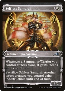 MTG Magic NEO Kamigawa Neon Dynasty - 1x EN NM 312 U Selfless Samurai - Picture 1 of 1
