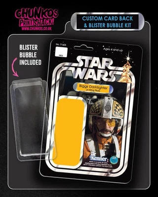 Star Wars Biggs X-Wing Custom Card Back Kit & Blister Bubble - Vintage Kenner - Image 1 of 2