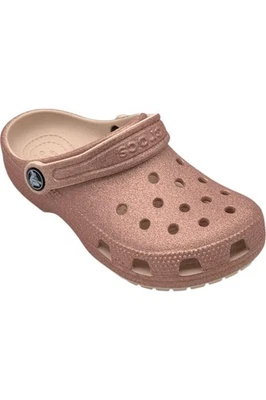 Crocs Kid Girl's Classic Glitter Clog Quartz - Image 1 of 3