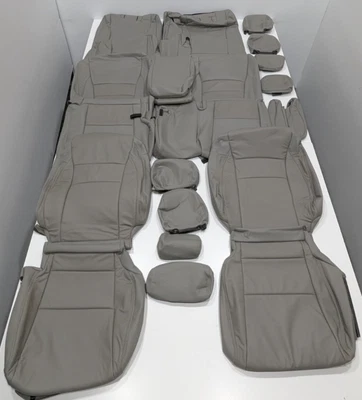 Fundas de asiento de cuero gris KR164 para Honda Pilot EX Sport 2019-2022 Foto 1 de 4