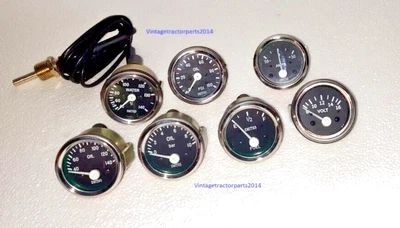 Smiths-52mm-Kit-Temp-Oil-Fuel-Oil Temp Gauge Volt +Amp+Oil Gauges Replica BC - Image 1 of 3
