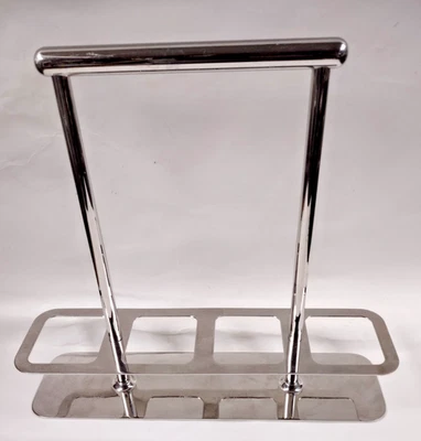 Carrito dispensador de aceite y vinagre cromado Alessi Inox 18/10 11 x 10,5" (SOLO CADDY) Foto 1 de 4